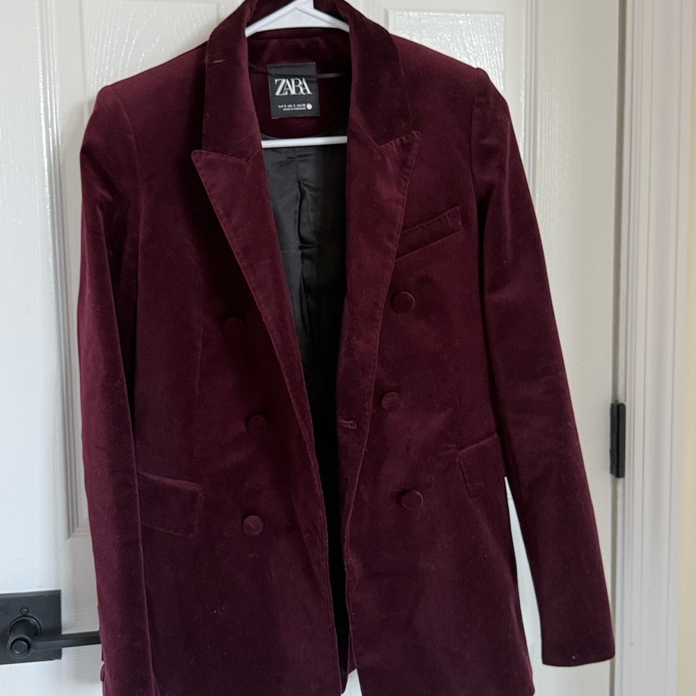 Velvet Zara Burgundy blazer